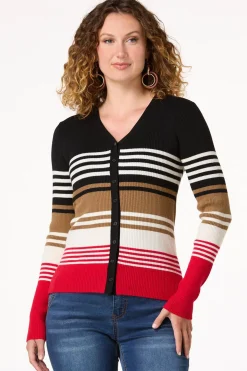 Multi Stripe Cardigan