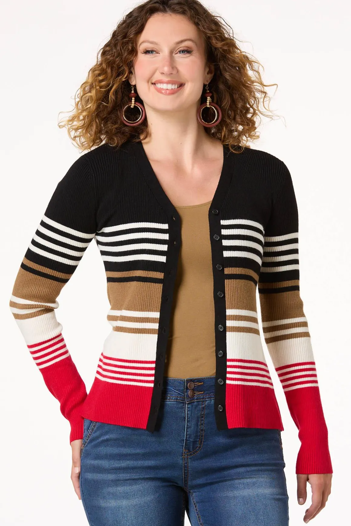 Multi Stripe Cardigan