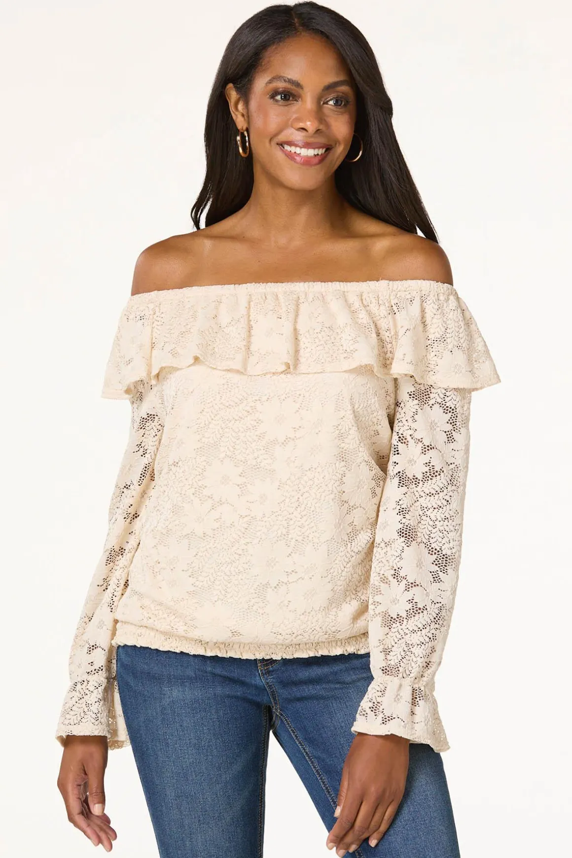 Natural Convertible Crochet Top