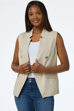 Natural Linen Vest