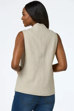 Natural Linen Vest