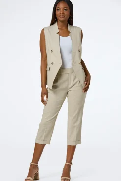 Natural Linen Vest