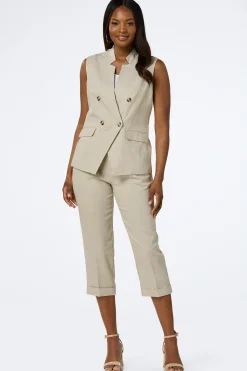 Natural Linen Vest