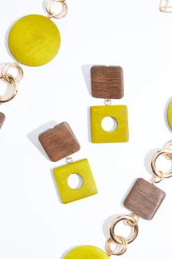 Natural Wood Necklace Set