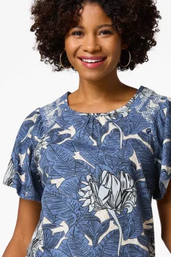 Navy Palm Top