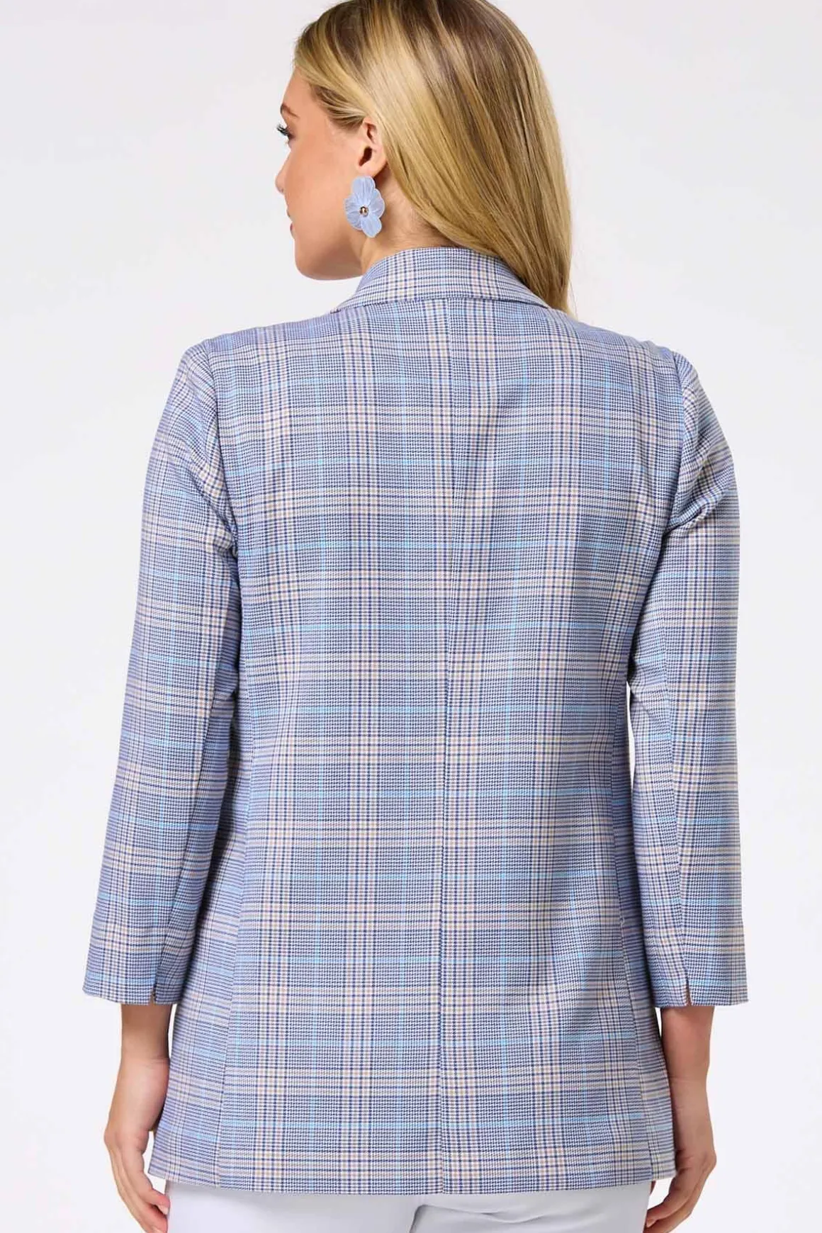 Navy Plaid Blazer