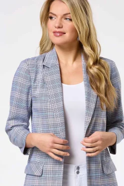 Navy Plaid Blazer