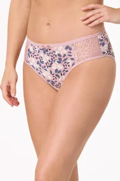 Navy Print Ivory Panty Set