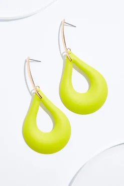 Neon Cutout Tear Earrings