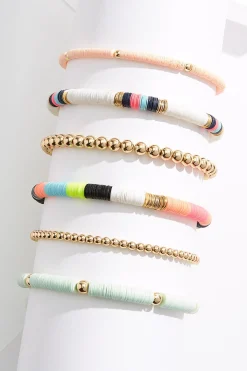 Neon Mix Stretch Ball Bracelet Set
