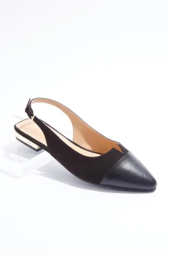 Notch Vamp Slingback Flats