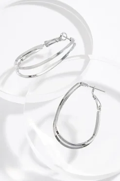 Oblong Hoop Earrings