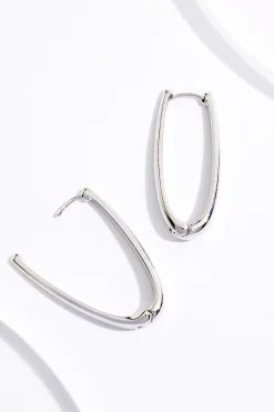 Oblong Hoop Earrings
