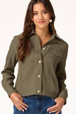 Olive Front Pocket Jacket