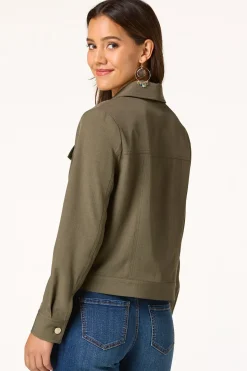 Olive Front Pocket Jacket