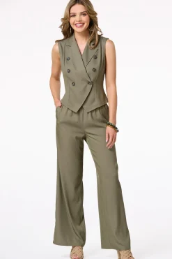 Olive Wide Leg Pants