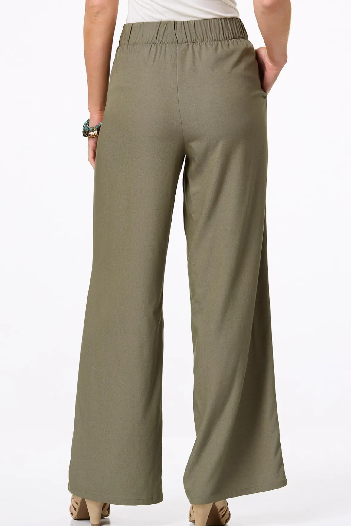 Olive Wide Leg Pants