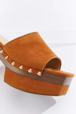 One Band Platform Heel Sandals