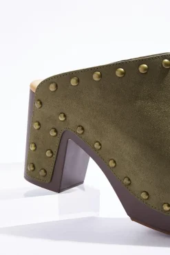 Open Toe Stud Platform Heels