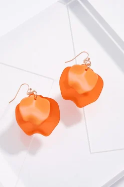 Orange Petal Necklace Set