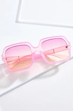 Oversized Pink Square Sunglasses