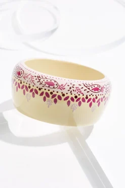 Painted Wood Bangle Bracelet