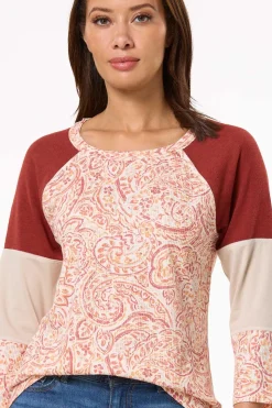 Paisley Baseball Top
