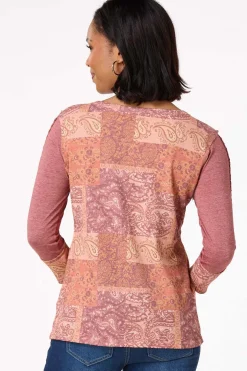 Paisley Braided Sleeve Top