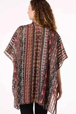 Paisley Stripe Pattern Kimono