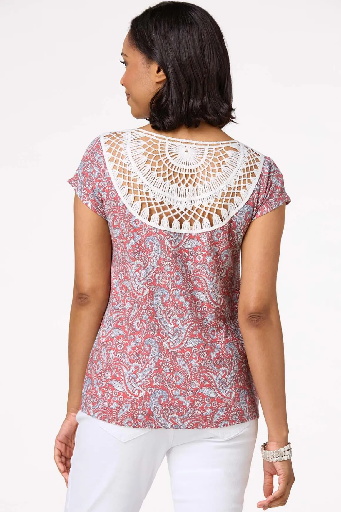 Paisley Twisted Hem Top