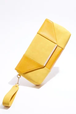 Paneled Flap Wristlet