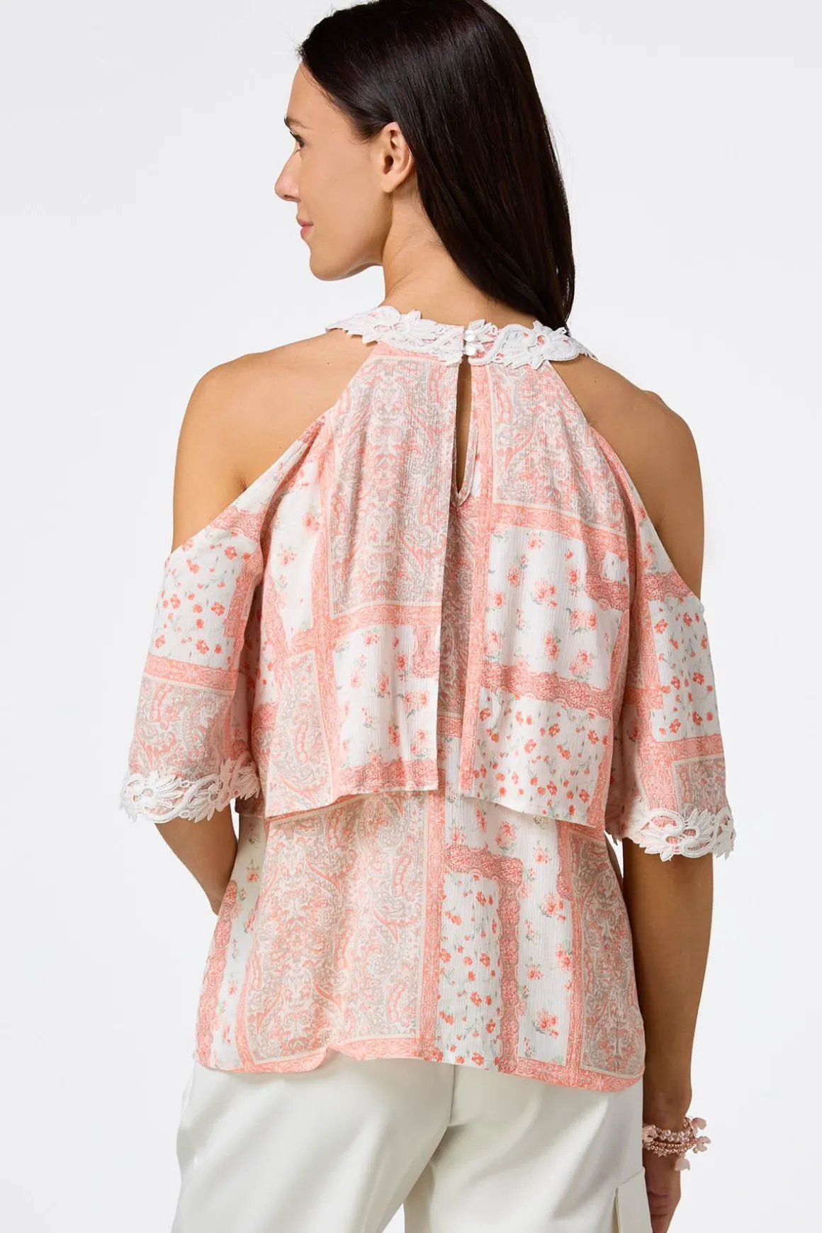 Peachy Patchwork Top