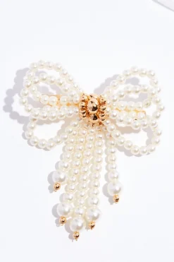 Pearl Bow Brooch