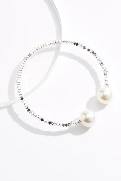 Pearl End Cuff Bracelet