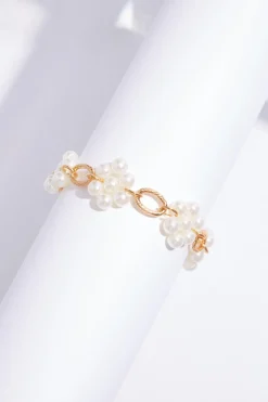 Pearl Flower Toggle Bracelet