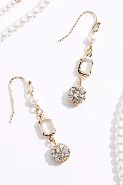 Pearl Gold Layered Mix Necklace Set