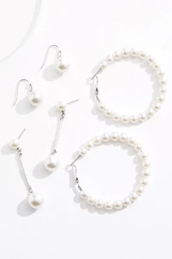 Pearl Multi Earring Set