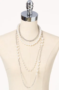 Pearl Multi Layered Long Necklace