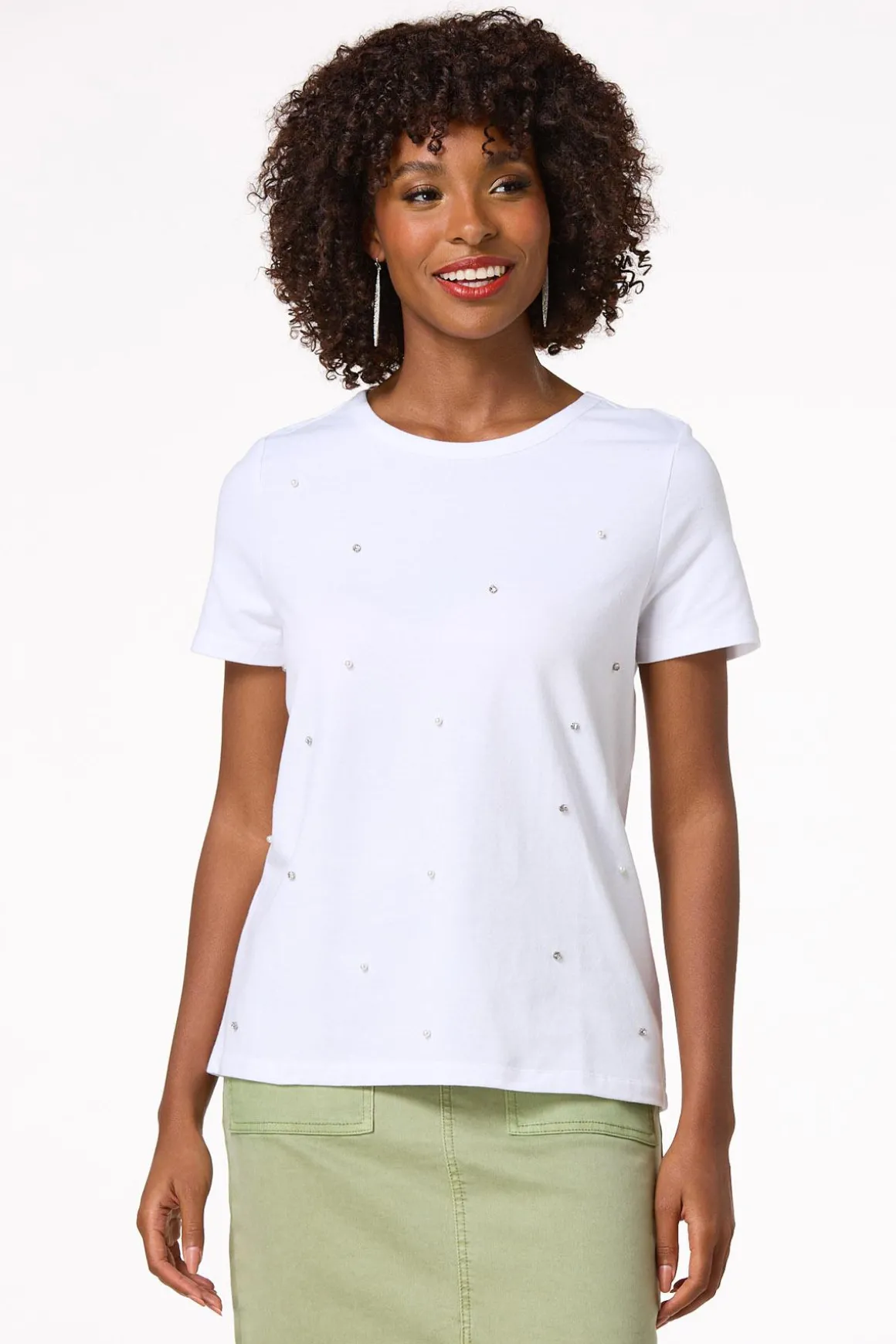 Pearl Rhinestone Tee
