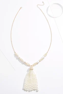 Pearl Tassel Long Necklace