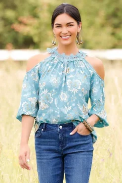 Petal Cold Shoulder Top