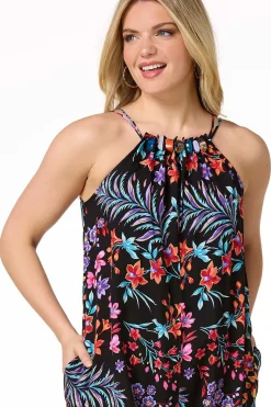 Petite Beaded Floral Genie Jumpsuit
