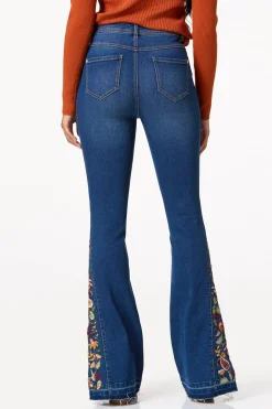 Petite Floral Paisley Embroidered Jeans