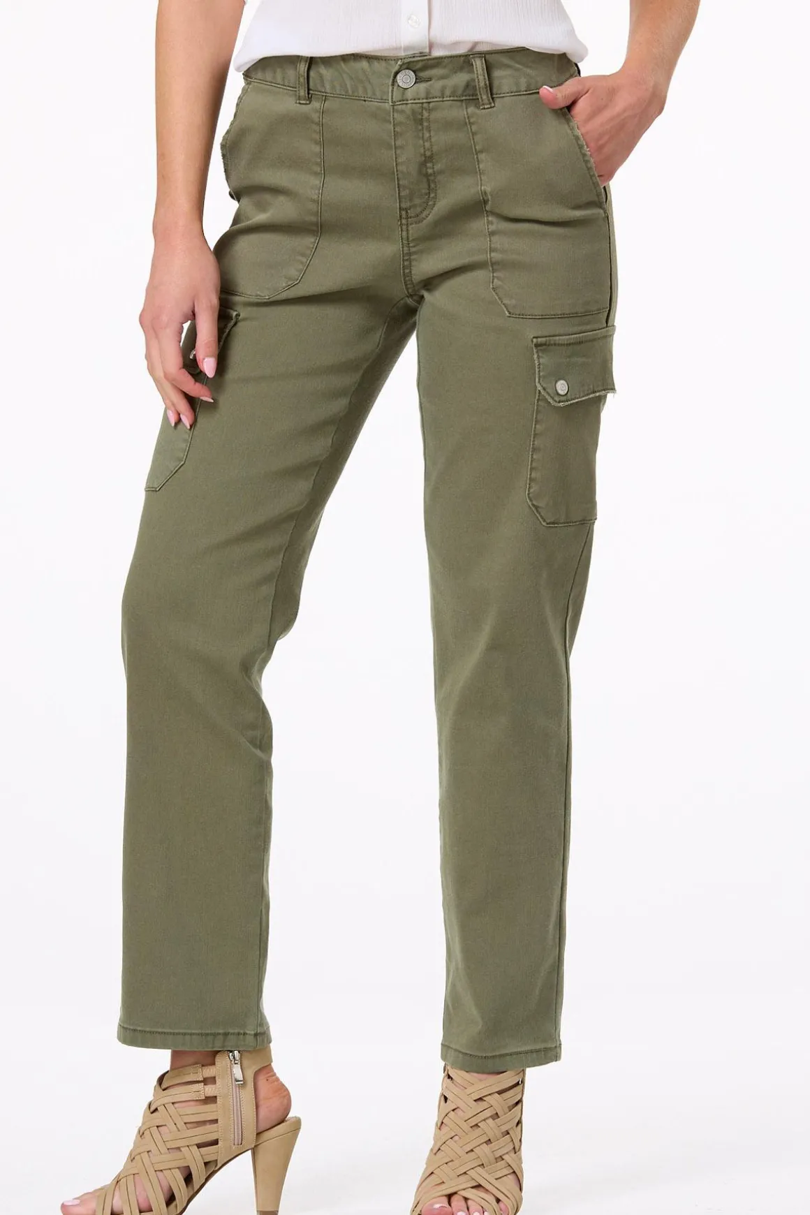 Petite High Rise Utility Jeans
