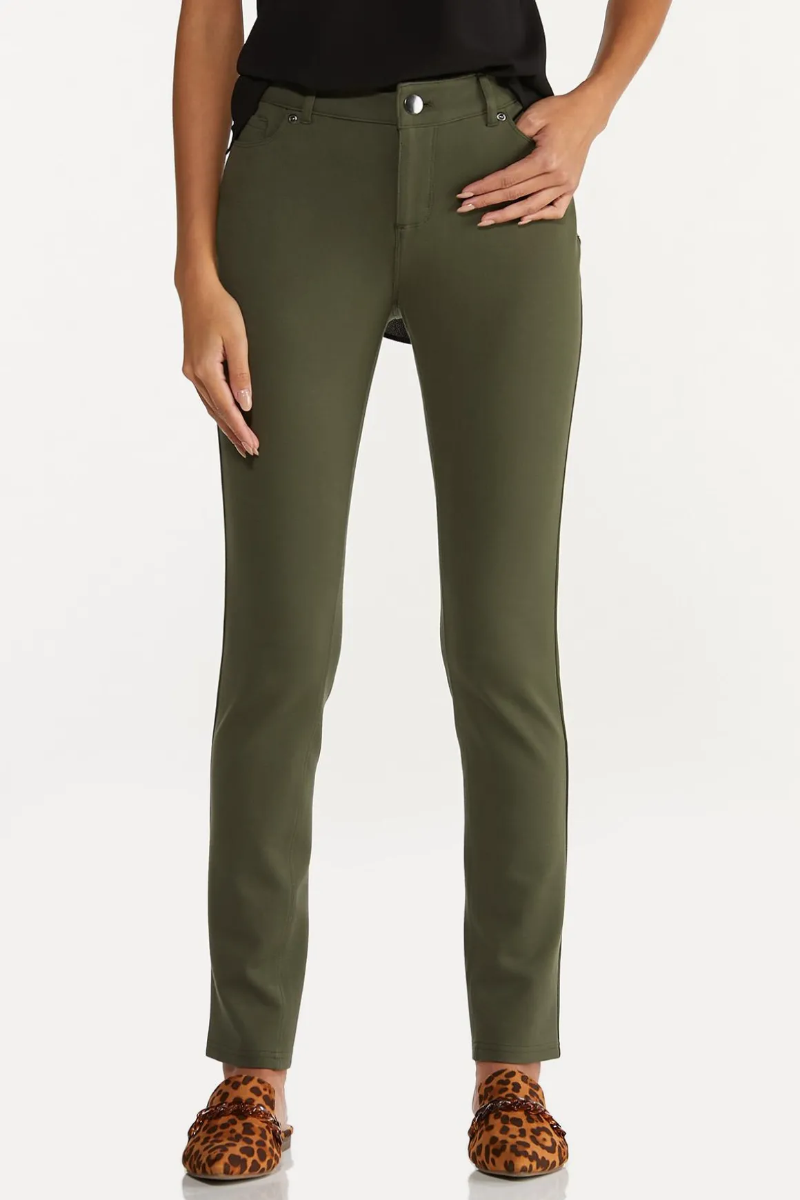 Petite Ponte Skinny Leg Pants