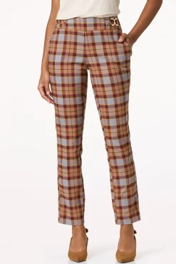 Petite Slim Plaid Pants
