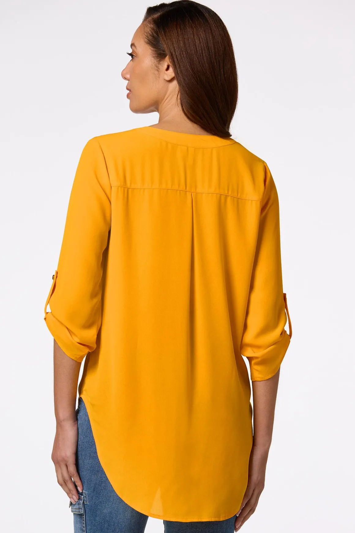 Petite Solid High- Low Top