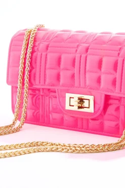 Pink Jelly Chain Crossbody