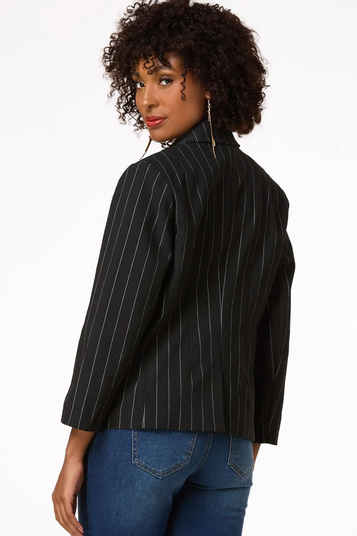 Pinstripe Blazer