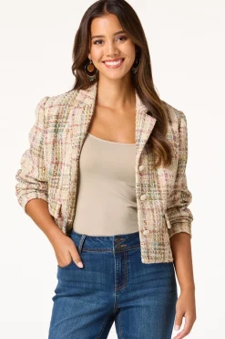 Plaid Boucle Blazer